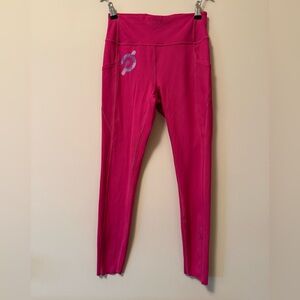 Peloton Fuchsia Active Leggings ankle length